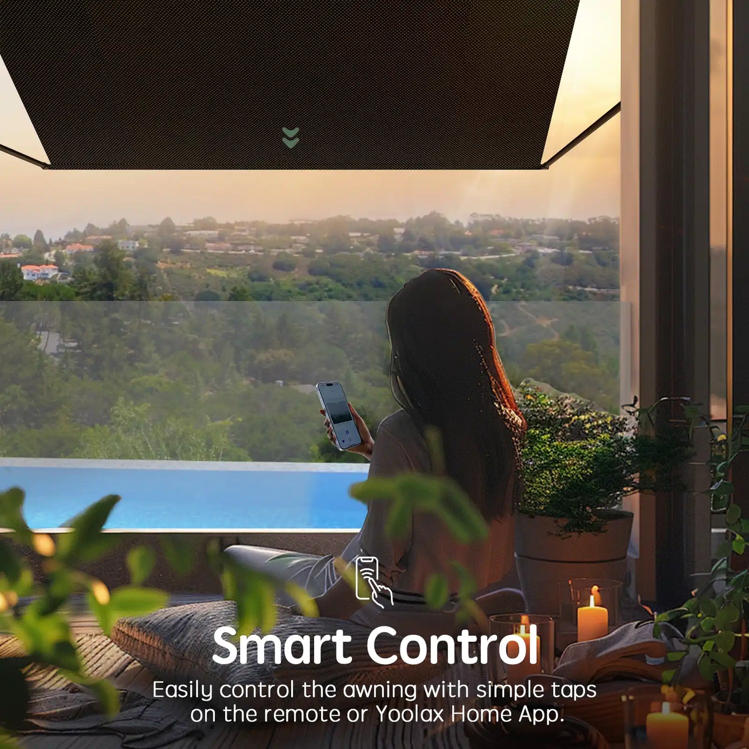 Yoolax Motorised Outdoor Pivot Arm Awnings