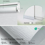 White blackout jacquard fabric for motorized coupled roller shades