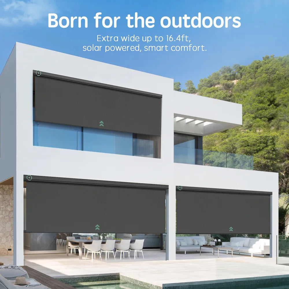 Yoolax Smart Motorised Outdoor Blinds – Extra Wide Coverage
