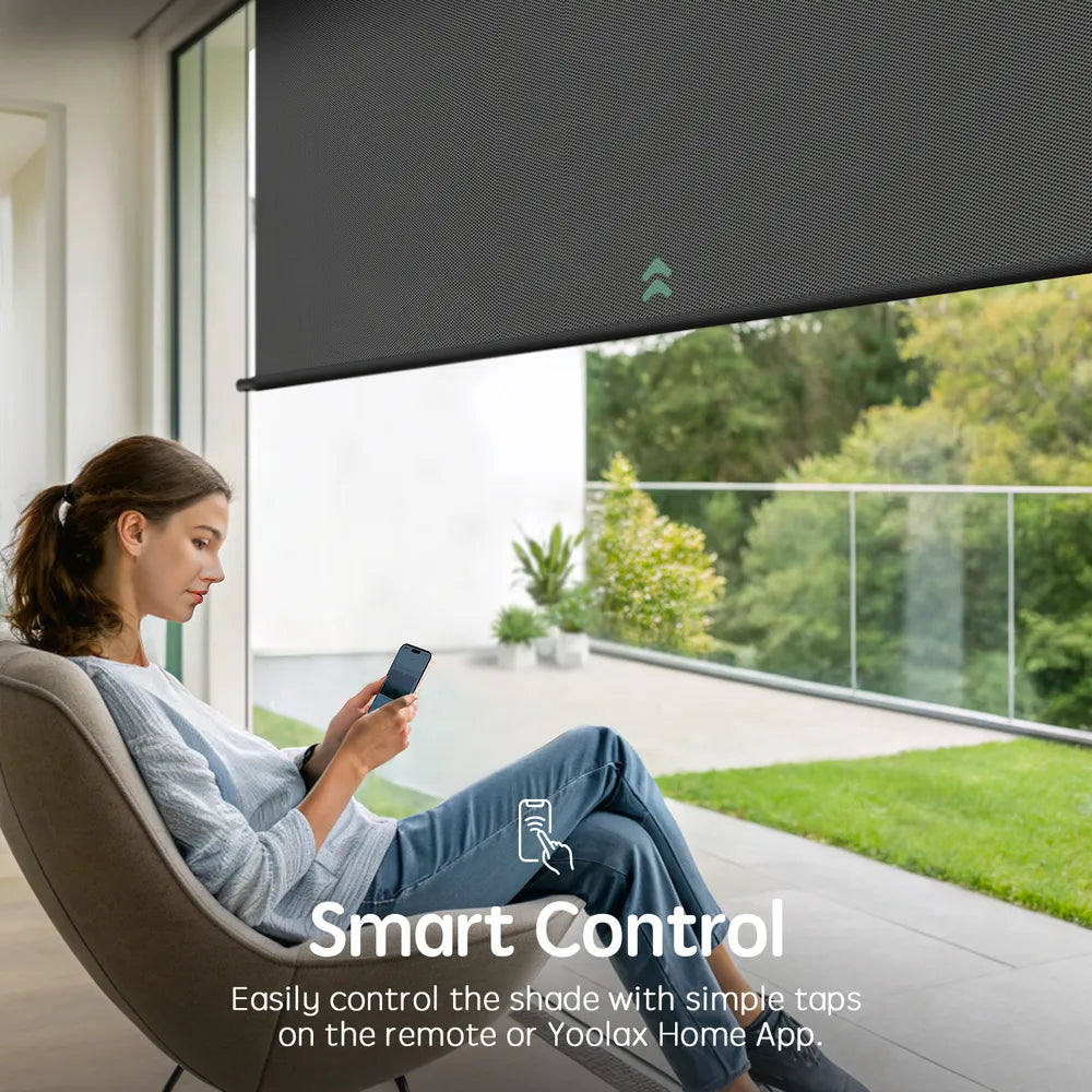 Yoolax Smart Motorised Outdoor Blinds – Extra Wide Coverage
