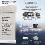 Smart battery motor for motorised roller blinds with Zigbee and Bluetooth options, supporting voice and app control