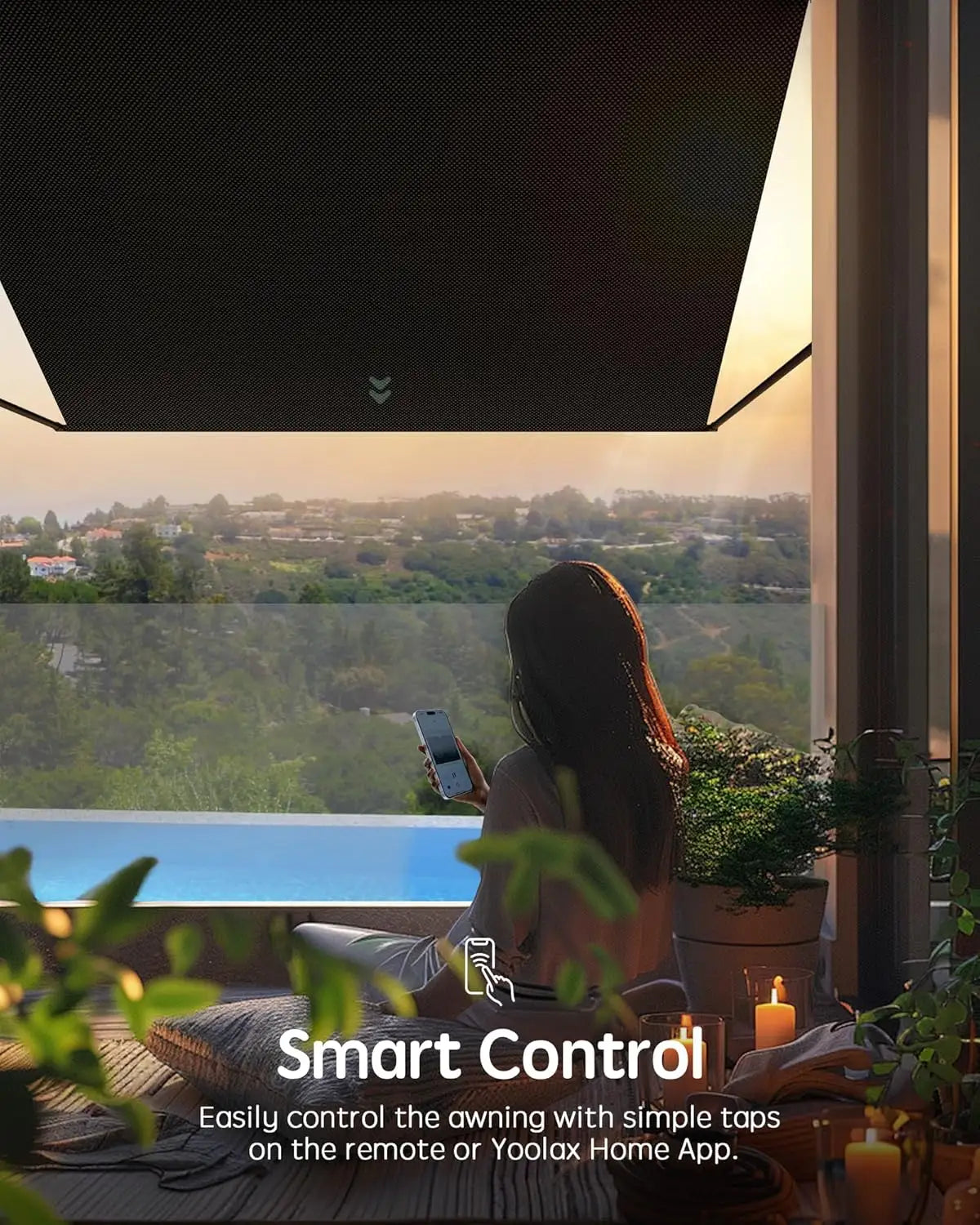 Yoolax Smart Outdoor Pivot Arm Awnings