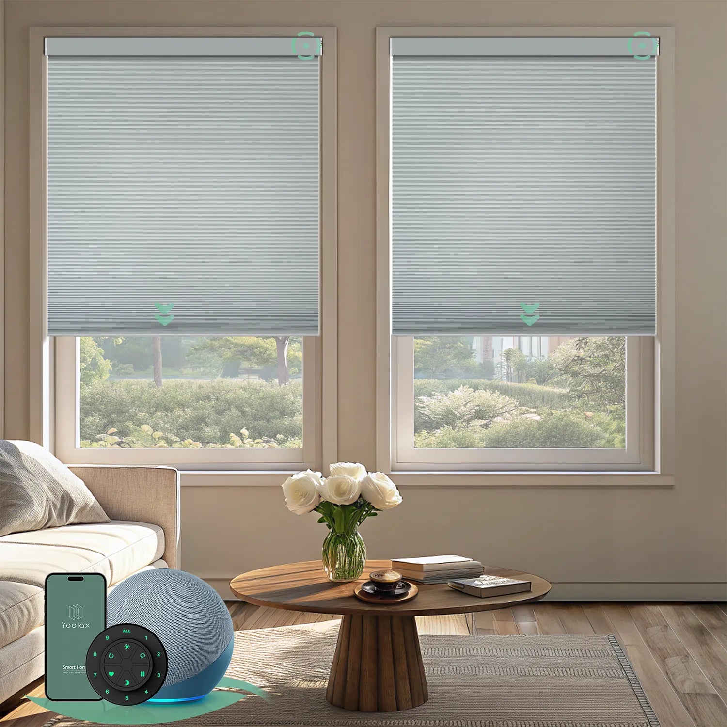Yoolax Motorised Honeycomb Blinds | Blockout