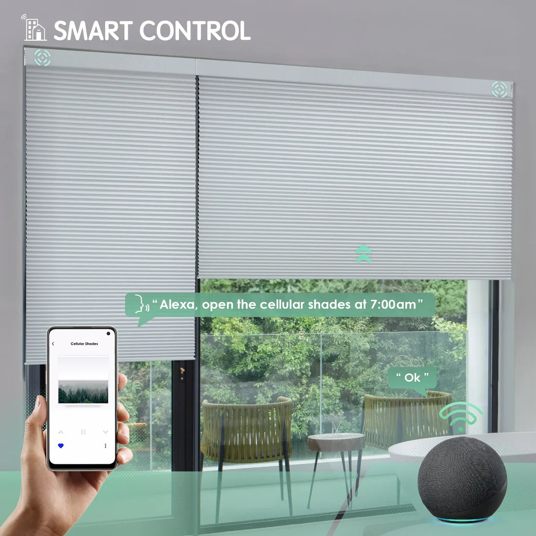 Yoolax Motorised Honeycomb Blinds | Blockout