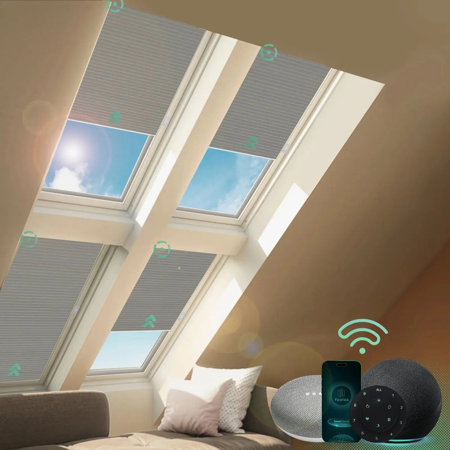 Yoolax Smart Automatic Skylight Blinds