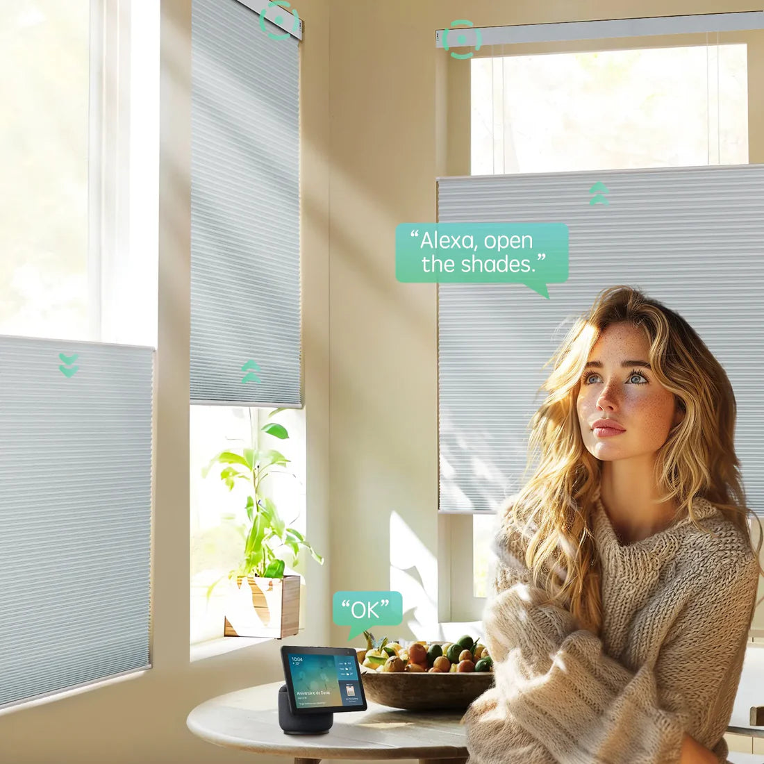 Yoolax Smart Top Down Bottom Up Honeycomb Blinds