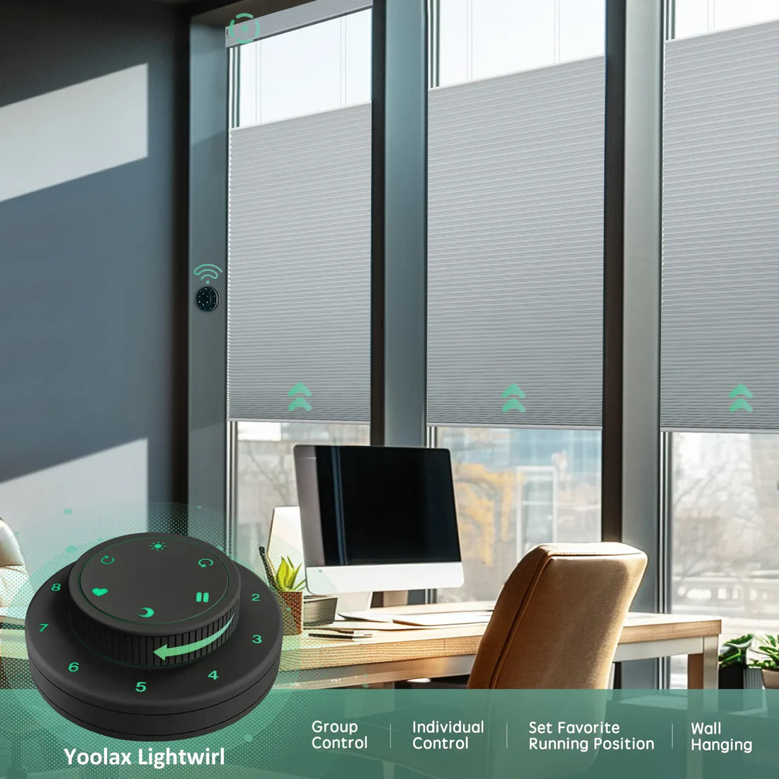 Yoolax Smart Top Down Bottom Up Honeycomb Blinds